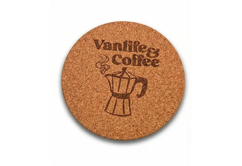 “Vanlife & Coffee” cork coasters