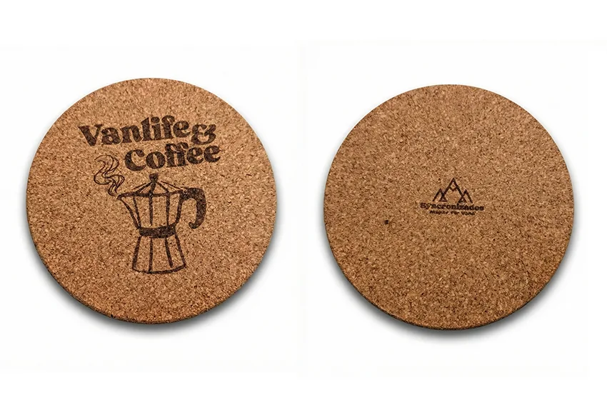 “Vanlife & Coffee” cork coasters